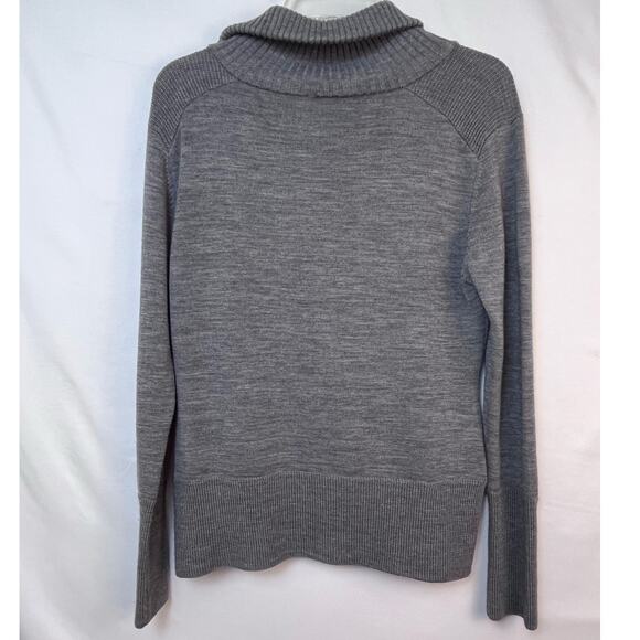 Kuhl Womens Medium Gray Merino Wool Blend Zip Front Long Sleeve Winter Cardigan - Picture 6 of 8